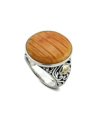 Samuel B. 18K & Silver 10.00 Ct. Tw. Spiny Oyster Ring