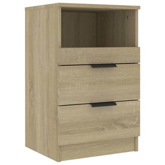 vidaXL Vidaxl - Mesita De Noche Madera Contrachapada Color Roble Sonoma