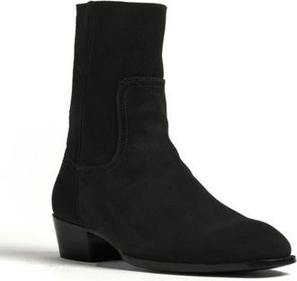 Anthony Veer Lennox Boot in Velvet Noir Black Suede at Nordstrom, Size 11.5