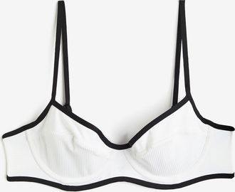 H&M Unwattiertes Bikinitop - White