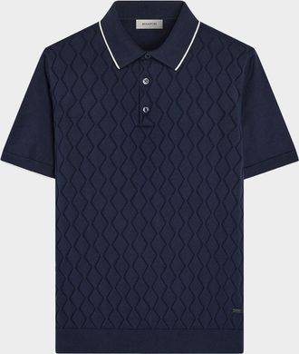 Bugatchi Men & apos;s Zigzag Cotton-Blend Polo Shirt