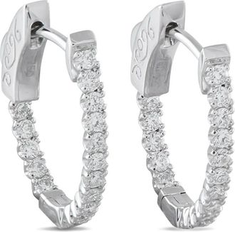 Luxury Bazaar Orecchini a cerchio con diamanti - Argento