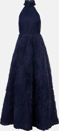 Rebecca Vallance Jasmine pleated tulle gown