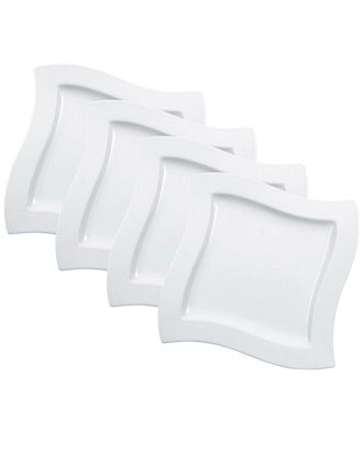 Villeroy & Boch Set Of 4 New Wave Square Salad Plates