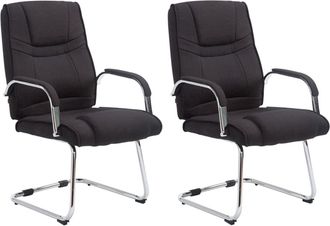 Clp Set de 2 sillas basculantes con asiento en Tela Negro