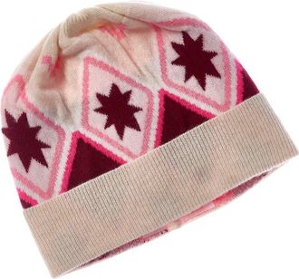 Brodie Fairisle Pom Pom Cashmere Beanie