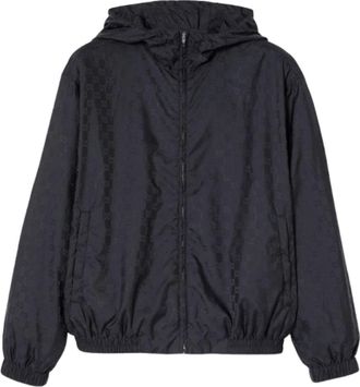 Gucci GG Nylon Zip Jacket - Heren - Zomerjassen - Blauw - L - Nylon - Jassen