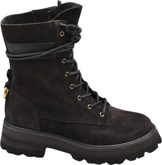 Michael Kors Caleb Lug Bootie - Dames - Schoenen - Bruin - Maat: 40 EU Zijde