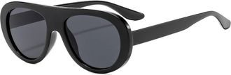 Generic Mens Outdoor Vacation Sunglasses Beach Womens Commuting Sports Sun Glasses(Black)