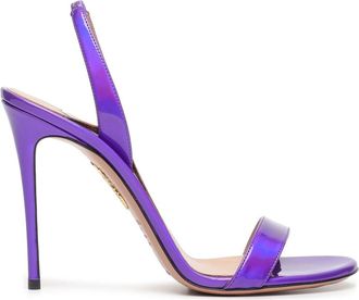 Aquazzura 105mm So Nude sandals - women - Calf Leather/Calf Leather/Calf Leather - 36 - Purple