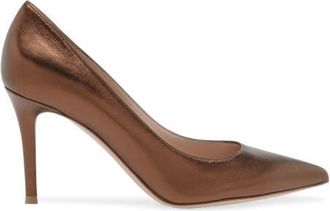 Gianvito Rossi Gianvito 85 Pump in Brown Nappa at Nordstrom, Size 35.5