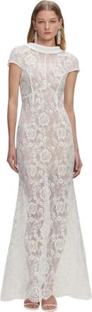 Self Portrait Gowns, female, White, Size: XS Lace Maxi Dress