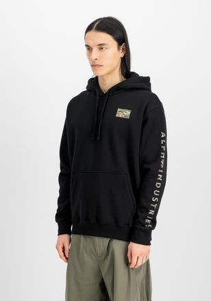 Alpha Industries Hoodie ALPHA INDUSTRIES Camo Sleeve Hoodie, Herren, Gr. XXL, schwarz, Obermaterial: 80% Baumwolle, 20% Polyester, regular fit, Sweatshirts Hoodie