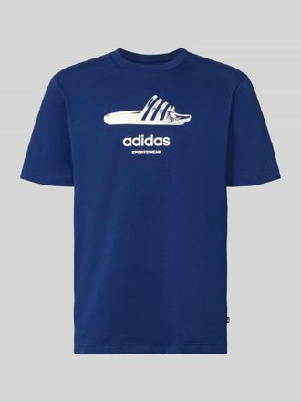 adidas Regular Fit T-Shirt aus reiner Baumwolle Modell SLIDE in Marine, Gr&ouml;&szlig;e XXL