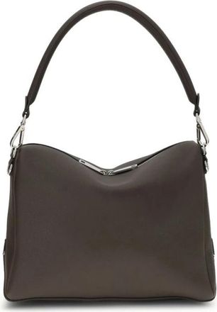 Fendi Grote schoudertas met FF-applicaties - Heren - Handtassen - Bruin - ONE Size - Leer - Tassen