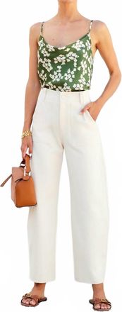 Fifteen Twenty Stevie Barrel Leg Ankle Pant In Cream