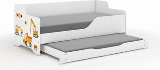 OEM Cama Infantil Lilu De 160x80 Cm Para Obras De Construcci&oacute;n Con Funci&oacute;n Para Dormir