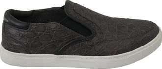 Dolce & Gabbana Loafers Flats - Heren - Sneakers - Grijs - 39 EU - Katoen - Schoenen