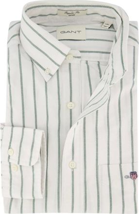 GANT Overhemden, Heren, Groen, 3Xl, Katoen, Striped Classic Oxford Shirt