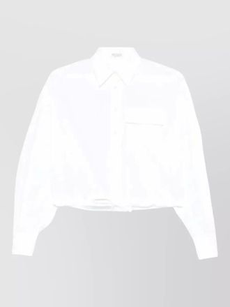 Brunello Cucinelli cotton long-sleeve drawstring shirt