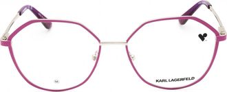 Karl Lagerfeld KL346 Round Metal Frame Eyeglasses - Magenta