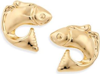 Jacquemus The Poisson Stud Earrings in Gold 280 at Nordstrom