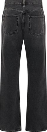 A Gold E Womens Straight-Leg Jeans Black Cotton