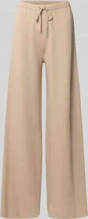Mango Wide Fit Stoffhose mit Viskose-Anteil Modell Vella in Beige, Größe XL