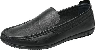 Generic Mens Classic Penny Loafers Flat Slip-On Soft Comfort Leather Moccasins Driving Shoes for Male (Black,6.5)