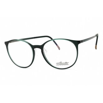 Silhouette Unisex Black Round Eyeglass Frames SPXIllusionFullrim293675