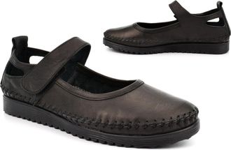 Generic Womens Real Leather Shoes Womens Rubber Sole Shoes Size 7 Ladies Touch Fastening Shoe Size 4 Casual Shoe Leather Upper Lightweight Comfort Touch Faste