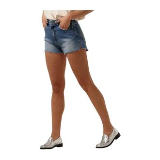 Rough Studios Blauwe Katoenen Zomer Shorts voor Vrouwen - Dames - Denim shorts - Blauw - W26 - Katoen - Korte Broeken