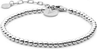 Vincero The Beaded Chain Bracelet in Silver at Nordstrom