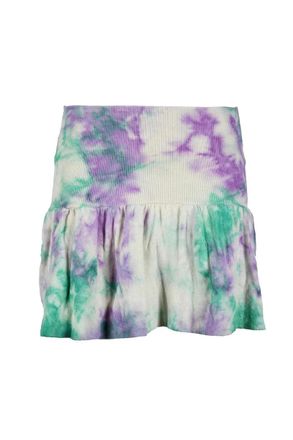 Laneus Tie-Dye Mini Skirt with Flared Hem
