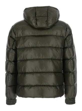 H&egrave;SKIMO Short Semi-Shiny Technical Down Jacket - Green
