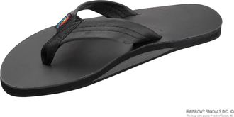 Rainbow Sandals Womens Classic Leather Sandal In Black