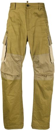 Dsquared2 logo-print cargo trousers - men - Cotton/Elastane/Cotton - 46 - Green