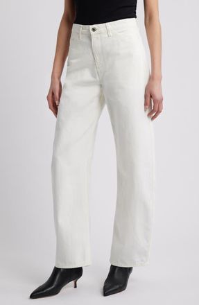 Nili Lotan Tribeca Barrel Jeans in Cream at Nordstrom, Size 30