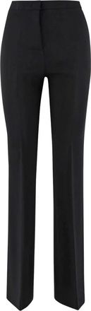 Pinko Flared Stretch Viscose Broek Zwart - Dames - Wijde Broeken - Zwart - XS - Broeken