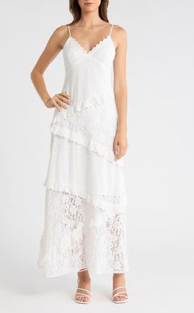 Steve Madden Giah Lace Maxi Slipdress in Antique at Nordstrom, Size 12
