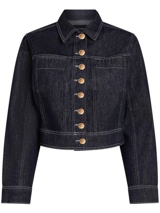 Karl Lagerfeld Giacca denim crop - Nero