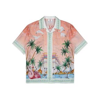 Casablanca Shirt - male - Casablanca - Short Sleeve Shirts - Pink - XL - Shirts