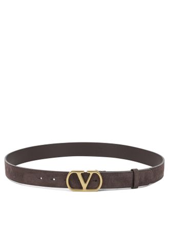 Valentino Garavani leren riem met V-logo-signatuur