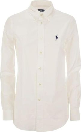 Polo Ralph Lauren Klassiek Katoenen Oxford Overhemd - Dames - Overhemden - Wit - S - Katoen - Overhemden