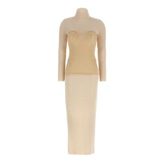 Jean Paul Gaultier Dames, Jurken, Beige, Maat: XS