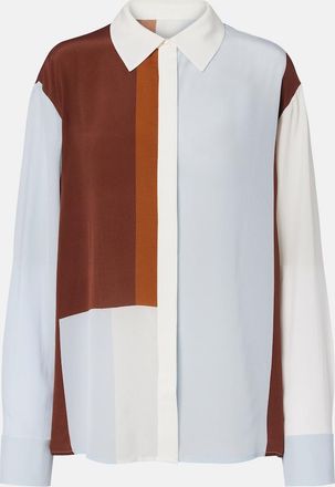 Sir. Camisa Marais de seda colorblock