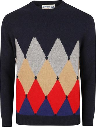 Ballantyne Truien & Vesten, Heren, Blauw, 2Xl, Ronde Hals Trui