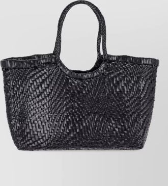Dragon Diffusion vintage mesh tote leather beach bag