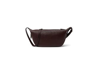 Madewell The Sling Crossbody Bag in Leather Womens Handbags Chocolate Raisin, Cotton