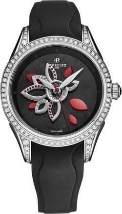Perrelet Diamond Flower Automatic Black Dial Ladies Watch A2038/C
